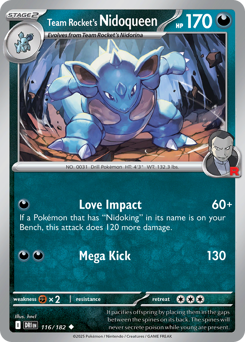 Nidoqueen del Team Rocket 116/244 Reverse NM (ITA)