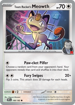Meowth del Team Rocket 149/244 Reverse NM (ITA)