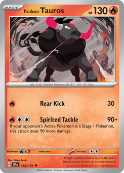 Tauros di Paldea 018/252 Reverse NM (ITA)
