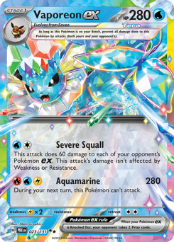 Vaporeon-ex 023/180 Master Ball NM (ITA)