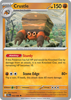 Crustle 052/172 Poké Ball NM (ITA)