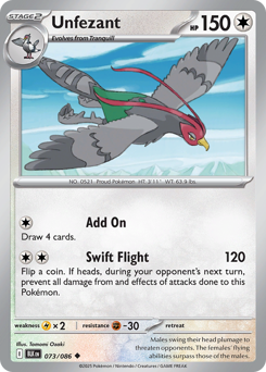 Unfezant 073/172 Master Ball NM (ITA)