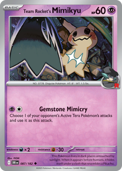 Mimikyu del Team Rocket 087/244 Reverse NM (ITA)