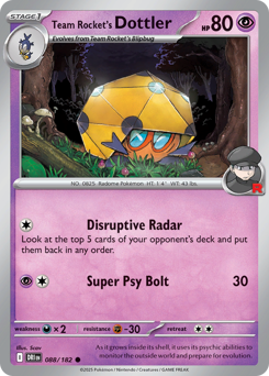 Dottler del Team Rocket 088/244 NM (ITA)