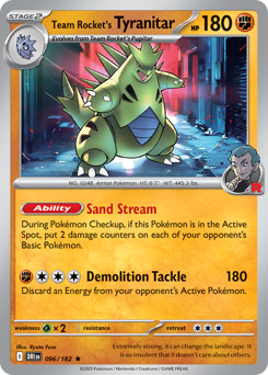 Tyranitar del Team Rocket 096/244 Reverse NM (ITA)