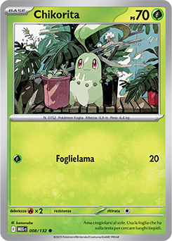 Chikorita 008/188 Reverse NM (ITA)