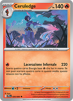 Ceruledge 020/130 NM (ITA)