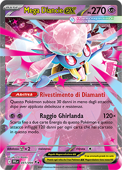 Mega Diancie-ex 041/130 Reverse NM (ITA)