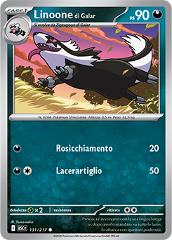 Linoone di Galar 131/295 Reverse Ball Pattern NM (ITA)