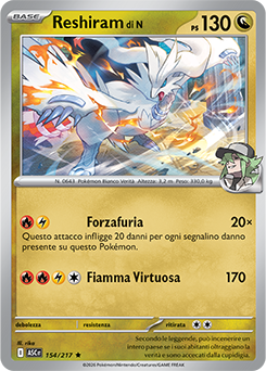 Reshiram di N 154/295 Reverse Ball Pattern NM (ITA)