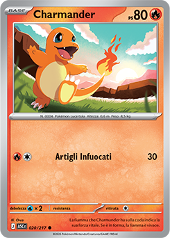 Charmander 020/295 Reverse Ball Pattern NM (ITA)