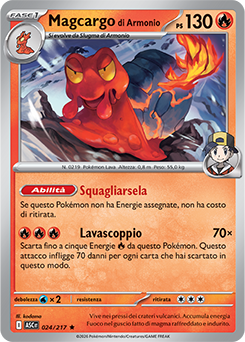Magcargo di Armonio 024/295 Reverse Ball Pattern NM (ITA)