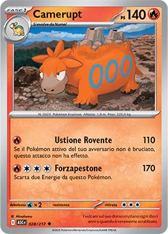 Camerupt 028/295 Reverse Ball Pattern NM (ITA)
