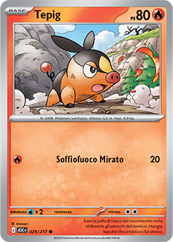 Tepig 029/295 Reverse Ball Pattern NM (ITA)