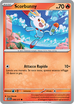 Scorbunny 036/295 Reverse Ball Pattern NM (ITA)