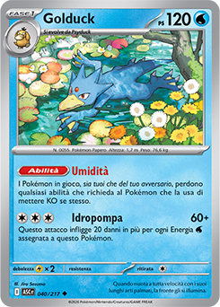 Golduck 040/295 Reverse Energy Pattern NM (ITA)
