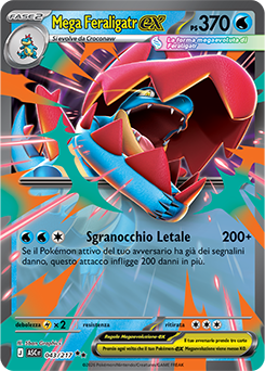 Mega Feraligatr-ex 043/295 Reverse Energy Pattern NM (ITA)