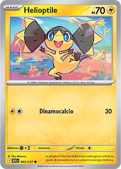Helioptile 063/295 Reverse Ball Pattern NM (ITA)