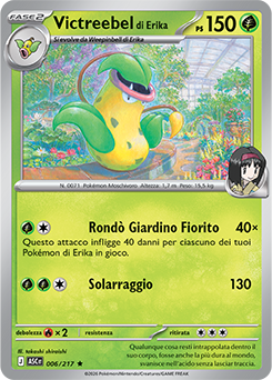 Victreebel di Erika 006/295 Reverse Energy Pattern NM (ITA)