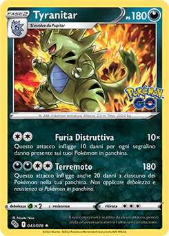 Tyranitar 043/78 Reverse NM (ITA)