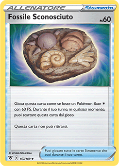 Fossile Sconosciuto 157/189 Reverse NM (ITA)
