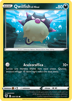 Qwilfish di Hisui 089/189 Reverse NM (ITA)