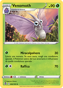 Venomoth 002/195 Reverse NM (ITA)