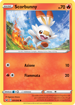 Scorbunny 031/202 Reverse NM (ITA)