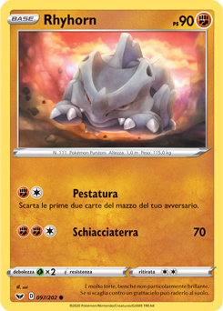 Rhyhorn 097/202 Reverse NM (ITA)