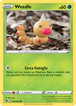 Weedle 002/073 Reverse NM (ITA)