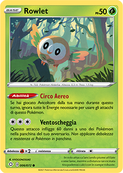 Rowlet 06/73 Reverse NM (ITA)