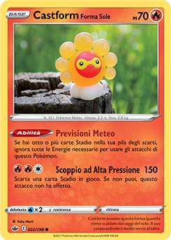 Castform Forma Sole 022/198 Reverse NM (ITA)