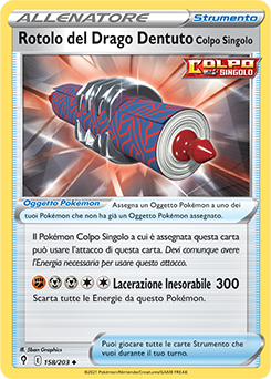 Rotolo del Drago Dentuto Colpo Singolo 158/203 Reverse NM (ITA)