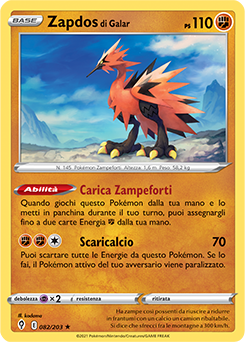 Zapdos di Galar 082/203 NM (ITA)