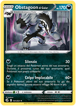 Obstagoon di Galar 161/264 NM (ITA)