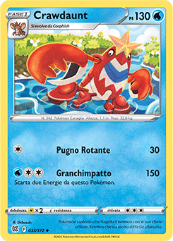 Crawdaunt 033/172 Reverse NM (ITA)