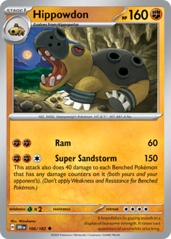 Hippowdon 106/244 Reverse NM (ITA)