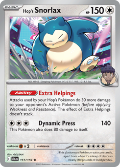 Snorlax di Hop 117/190 NM (ITA)