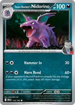 Nidorino del Team Rocket 118/244 NM (ITA)