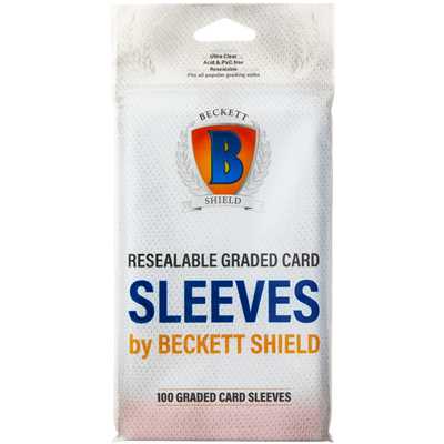 100 Beckett Shield Graded Card Sleeves