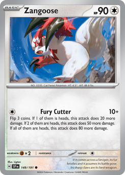 Zangoose 149/252 Reverse NM (ITA)