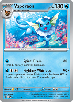 Vaporeon 022/180 NM (ITA)