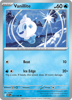 Vanillite 027/173 Master Ball NM (ITA)
