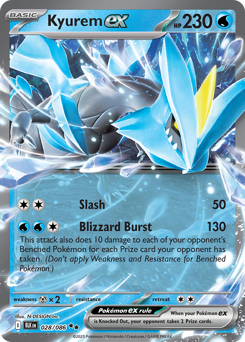 Kyurem-ex 028/172 Master Ball NM (ITA)