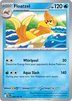 Floatzel 058/244 Reverse NM (ITA)