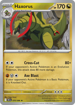 Haxorus 070/172 Poké Ball NM (ITA)