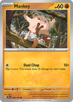 Mankey 098/252 Reverse NM (ITA)