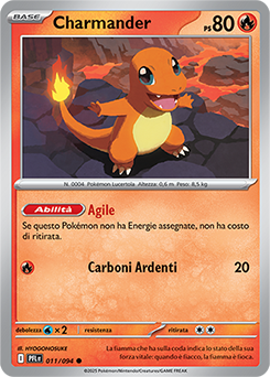 Charmander 011/130 Reverse NM (ITA)