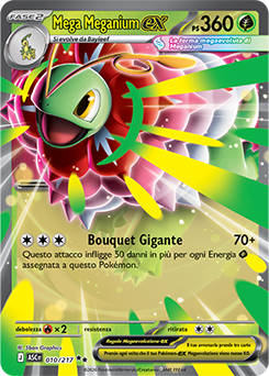 Mega Meganium-ex 010/295 Reverse Energy Pattern NM (ITA)