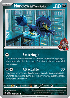 Murkrow del Team Rocket 126/295 NM (ITA)